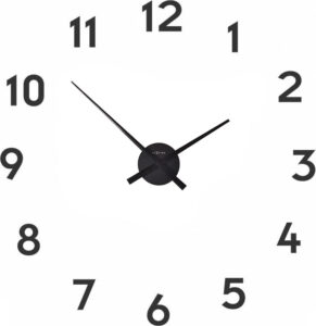 NeXtime Small Hands Sort Vægur Med Tal (48 cm)