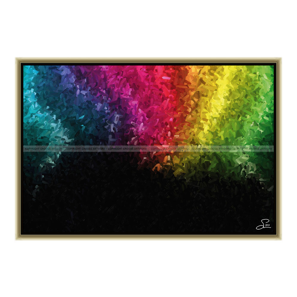 Rainbow disappearing into the darkness (60 X 40 cm)
