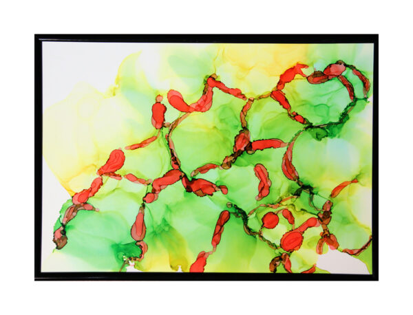 For One Reason A4 - Alcohol ink på yupo papir - Af Søren Grooss